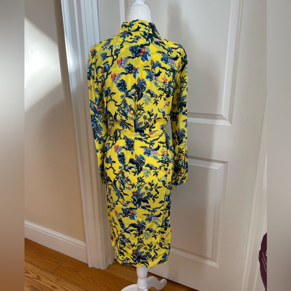 Floral-Print Crepe De Chine Silk Blended Shirt Dress from DIANE VON FURSTENBERG - Picture 6 of 13